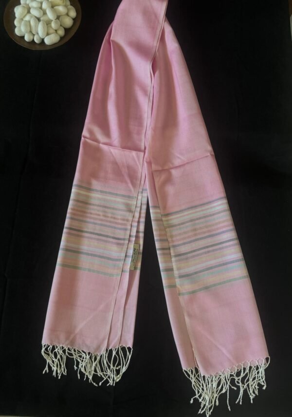 Şal Açık Pembe Desenli - Görsel 2