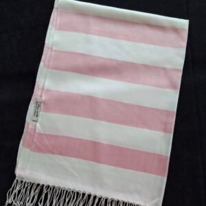 Şal Kırık Beyaz Pembe Desenli